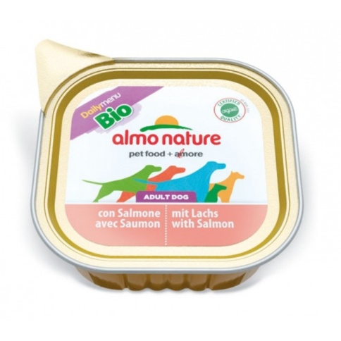 Almo Nature Daily Menu Adult Dog Bio Pate Salmon паштет для взрослых собак с лососем - 300 г фото 2