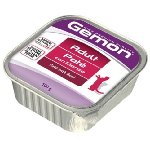 Gemon cat для кошек паштет с говядиной 100 г фото 2