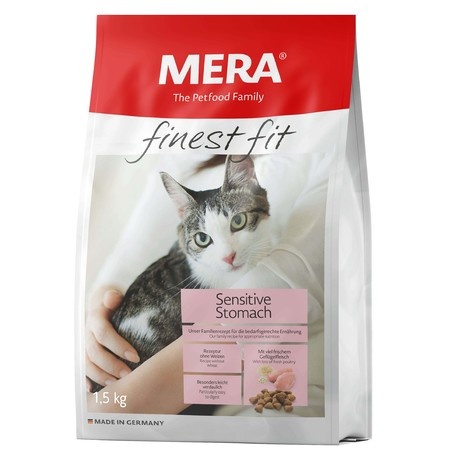 Mera Finest Fit Sensitive Stomach сухой корм для кошек с чувствительным пищеварением с курицей - 1,5 кг фото 1