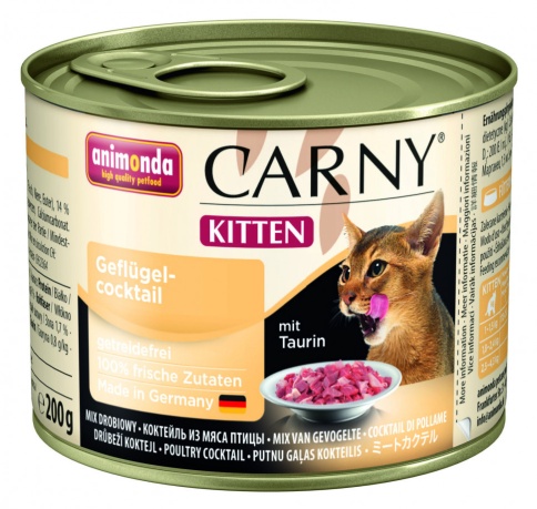 Animonda Консервы Carny Kitten коктейль из мяса птицы для котят - 200 г фото 1