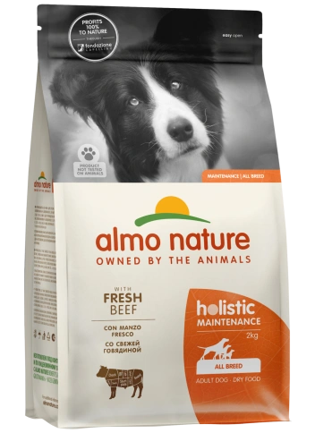 Сухой корм Almo Nature для взрослых собак со свежей говядиной и коричневым рисом, 2 кг фото 1