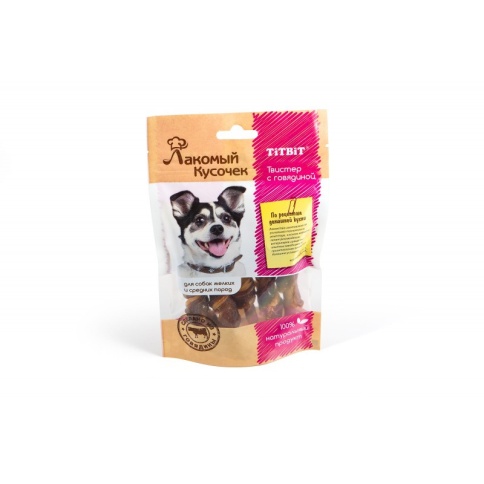 TitBit Лакомый кусочек твистер с говядиной 5 шт фото 1