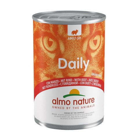 Almo Nature Daily Menu Adult Cat Beef консервы для взрослых кошек меню с говядиной - 400 г фото 2