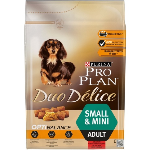 Purina Pro Plan Duo Delice Small & Mini Adult Beef with Rice - 2,5 кг фото 2