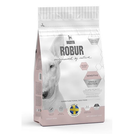 Bozita Robur Sensitive Single Protein сухой монопротеиновый корм для собак с лососем - 3 кг фото 1