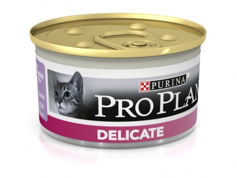 Влажный корм Purina Pro Plan Delicate для взрослых кошек с чувствительным пищеварением с индейкой - 85 г фото 1