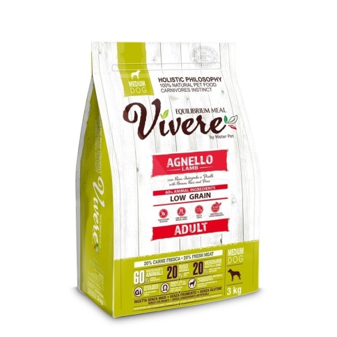 Vivere Medium Adult сухой корм для взрослых собак средних пород со вкусом ягненка - 3 кг фото 1