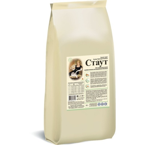 Стаут сухой корм для взрослых кошек всех пород для профилактики МКБ с мясом и злаками - 15 кг фото 1