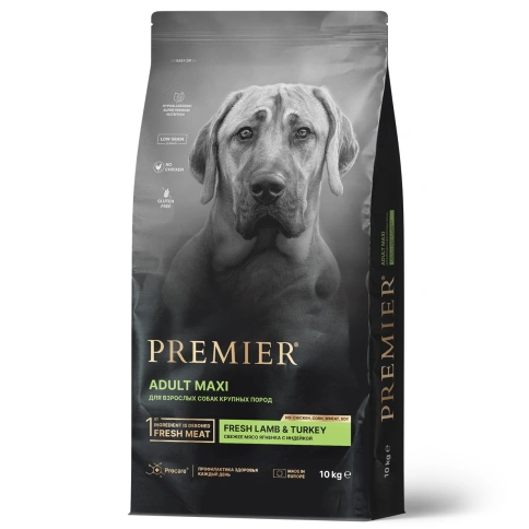 Сухой корм Premier Dog Lamb & Turkey Adult Maxi для собак крупных пород, 10 кг фото 1