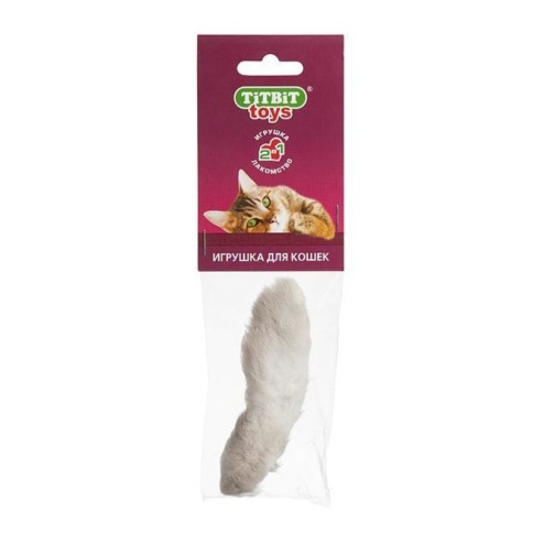 TiTBiT Лапка пушистая игрушка для кошек, мягкая упаковка - 16 г фото 1