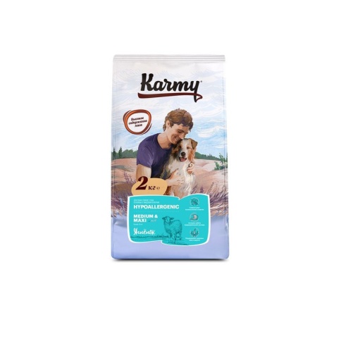 Сухой корм Karmy Hipoallergenic Medium & Maxi для взрослых собак средних и крупных пород при аллергии с ягненком 2 кг фото 2