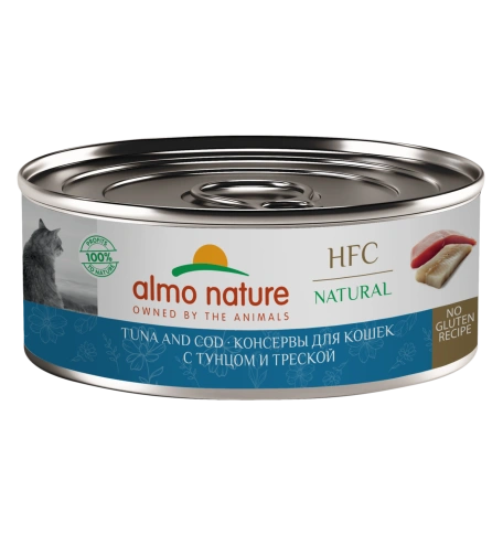 Влажный корм Almo Nature для кошек с тунцом и треской, 100 г фото 1