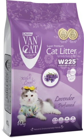 Van Cat комкующийся наполнитель без пыли с ароматом Лаванды, 10 кг фото 1