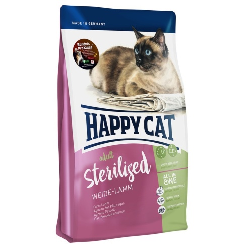 Happy Cat Adult Sterilised Weide Lamm сухой корм для стерилизованных кошек с ягненком - 10 кг фото 2