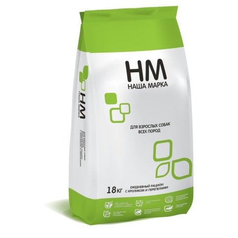 Наша Марка сухой корм для взрослых собак всех пород с кроликом и перепелами 3 кг фото 1