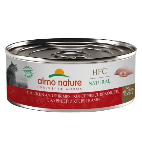 Влажный корм Almo Nature для кошек с курицей и креветками, 100 г фото 1