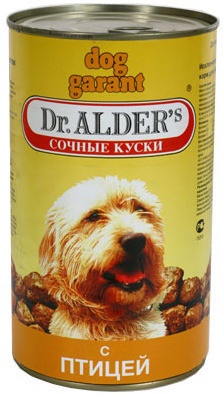 Консервы Dr. Alder's Dog Garant для взрослых собак с курицей и индейкой 1230 г фото 1