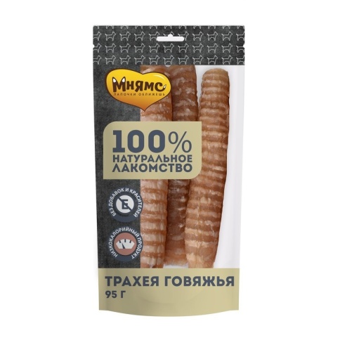 Мнямс лакомство для собак трахея говяжья 95 г фото 1