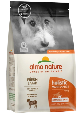 Сухой корм Almo Nature для взрослых собак малых пород со свежим ягненком и коричневым рисом, 400 г фото 1