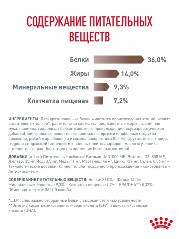 Сухой диетический корм Royal Canin Gastrointestinal Hairball для взрослых кошек, при волосяных комочках и нарушениях пищеварения, 350 г фото 5