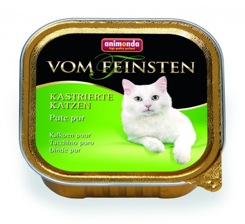 Animonda Консервы Vom Feinsten for castrated cats для кастрированных кошек с отборной индейкой - 100 г фото 1