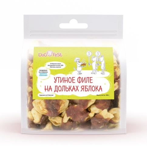 Dog Fest Утиное филе на дольках яблока для собак 500 г фото 2