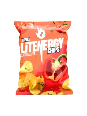 Чипсы картоф. рифл. со вк. Паприка LIT ENERGY, 120г фото 1