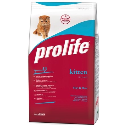 Prolife Kitten сухой корм для котят с рыбой и рисом - 400 г фото 1