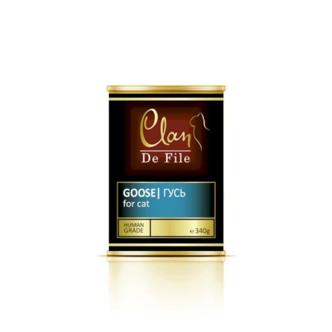 Clan De File влажный корм для кошек с гусем в консервах - 340 г фото 1