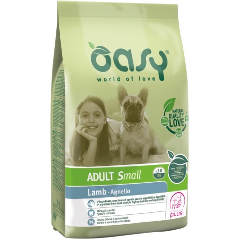 Oasy Dry Dog Adult Small сухой корм для взрослых собак мелких пород с ягненком фото 1