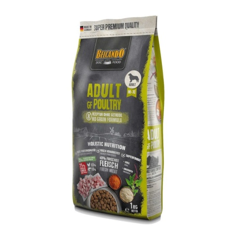 Belcando Adult Grain Free сухой беззерновой корм для взрослых собак средних и крупных пород с птицей - 1 кг фото 1