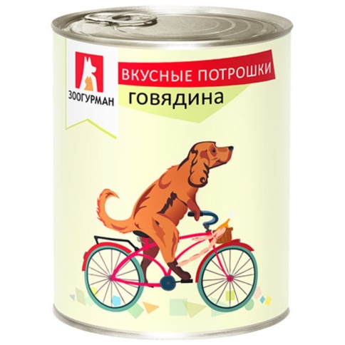 Влажный корм Зоогурман для взрослых собак средних и крупных пород с говядиной - 750 г фото 1