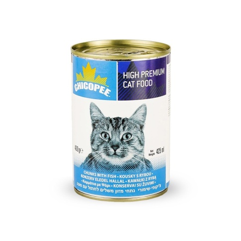 Chicopee Cat Chunks Fish консервы для кошек всех возрастов с кусочками рыбы в соусе - 400 г фото 2