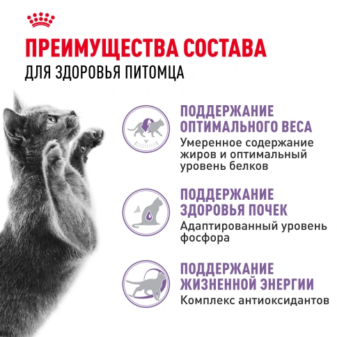 Сухой Корм Royal Canin STERILISED 7+ (СТЕРИЛАЙЗД 7+)Питание, способствующее поддержанию оптимального веса, для стерилизованных кошек и кастрированных котов в возрасте старше 7 лет фото 3