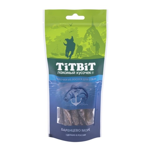 Лакомство Titbit Палочки из лосося для собак - 40 г 1 ш фото 1