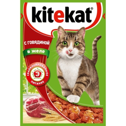 Kitekat корм для кошек в паучах с Говядиной в желе 85 г фото 2