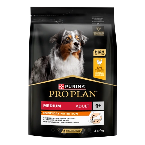 Сухой корм Purina Pro Plan Small & Mini для взрослых собак средних и мелких пород, курица и рис, 3 кг фото 1