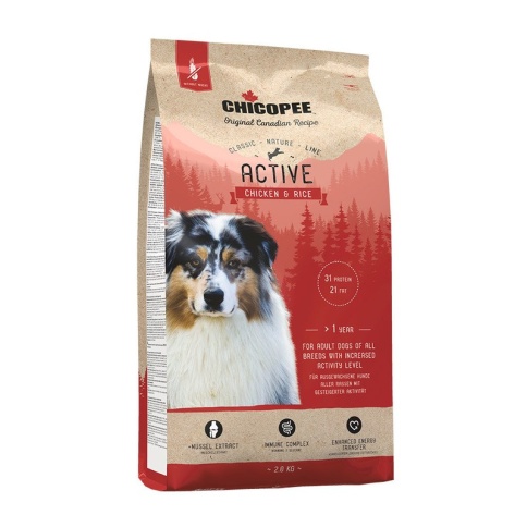 Chicopee CNL Active Chicken & Rice сухой корм для активных собак всех пород с курицей и рисом 2 кг фото 2