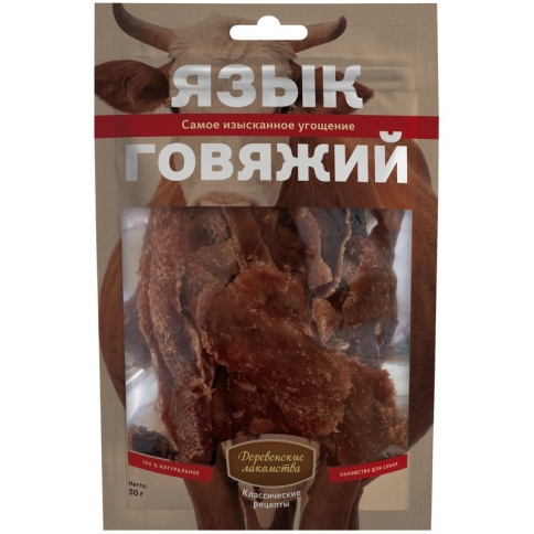 Деревенские лакомства Язык говяжий - 50 г фото 2