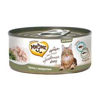 Мнямс консервы Тунец с макрелью в нежном желе для кошек - 70 г фото 1