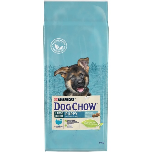 Purina Dog Chow Puppy Large Breed для щенков крупных пород до 2 лет с индейкой - 14 кг фото 2