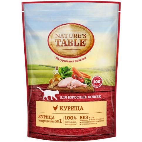 Nature’s Table Сухой корм для кошек с курицей - 190 гр фото 2