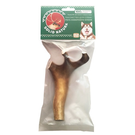 Лакомство Solid Natura для собак рога северного оленя - 75 г фото 1