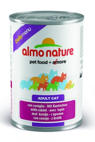 Almo Nature Daily Menu Adult Cat Rabbit консервы для взрослых кошек меню с кроликом - 400 г фото 1