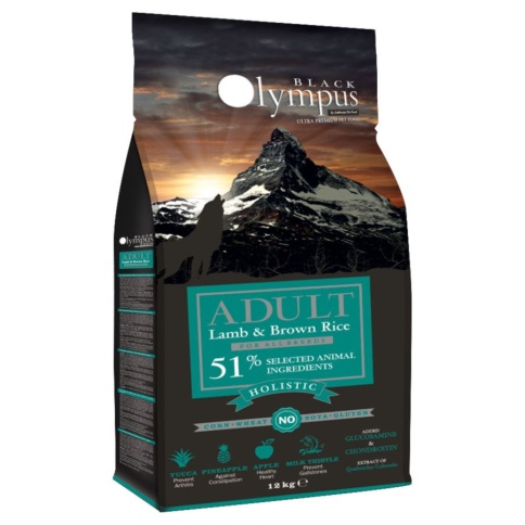 Black Olympus Adult Medium Lamb & Brown Rice сухой корм для собак средних пород с ягненком и коричневым рисом - 12 кг фото 1