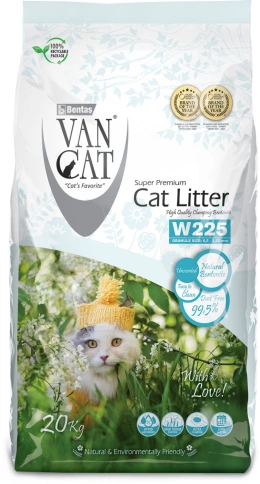 Van Cat комкующийся наполнитель без пыли с ароматом "100% Натуральный", без пыли, 20 кг фото 1