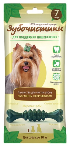 ДЕРЕВЕНСКИЕ ЛАКОМСТВА ЗУБОЧИСТИКИ "Мятные" лакомство с хлорофиллом для собак мелких пород до 10 кг 7шт 60г фото 1
