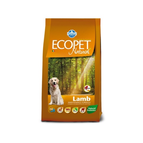 Farmina Ecopet Natural Lamb Mini сухой корм для взрослых собак мелких пород с чувствительным пищеварением и аллергией с ягненком- 12 кг фото 2