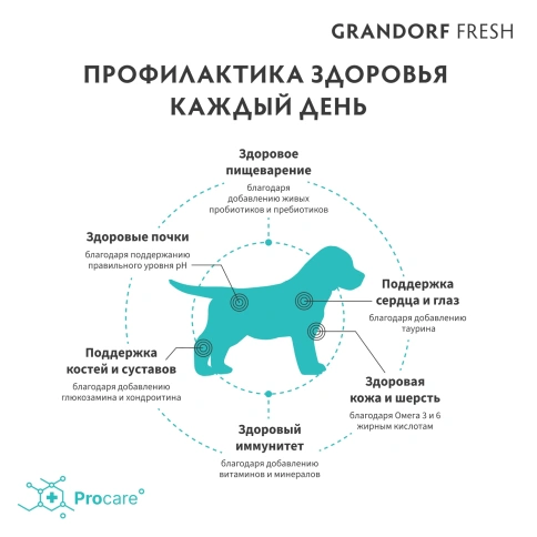 Сухой корм Grandorf Fresh Dog для щенков всех пород беременных и кормящих собак беззерновой ягненок с бататом 3 кг фото 4