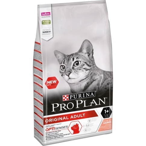 Сухой корм Pro Plan Cat Adult Original OPTI-Senses для взрослых кошек с лососем 10 кг фото 1
